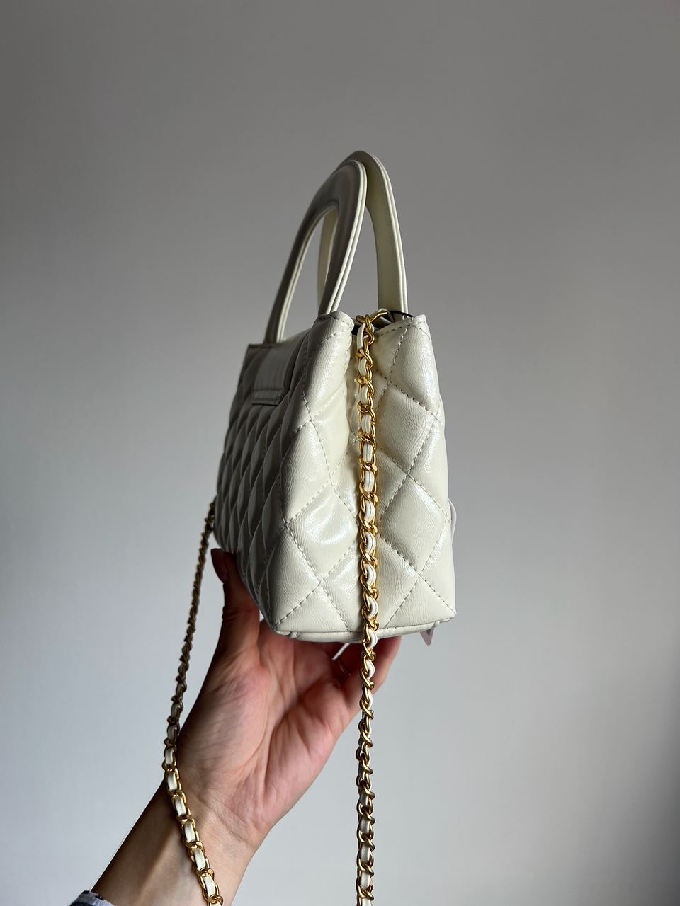 Chanel Kelly Bag Shiny Aged Calfskin Cream &amp; Gold Hardware - 3