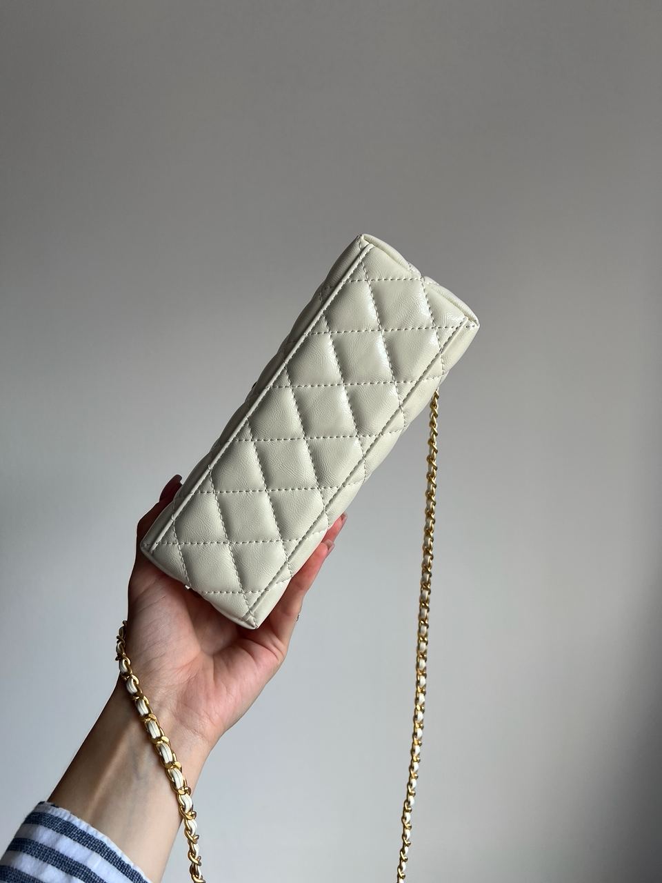 Chanel Kelly Bag Shiny Aged Calfskin Cream &amp; Gold Hardware - 7