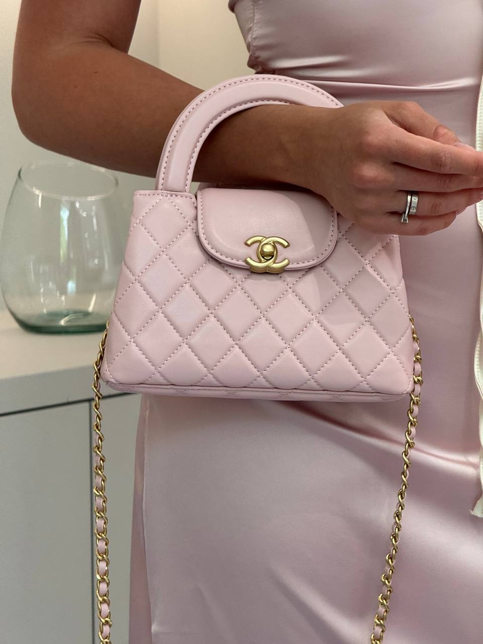 Chanel Kelly Bag Shiny Aged Calfskin Powder&amp; Gold Hardware - 3