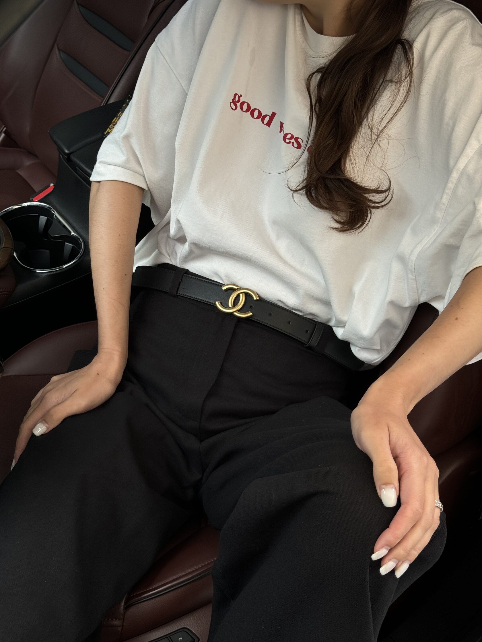 Chanel Leather Belt Black/Gold - 13