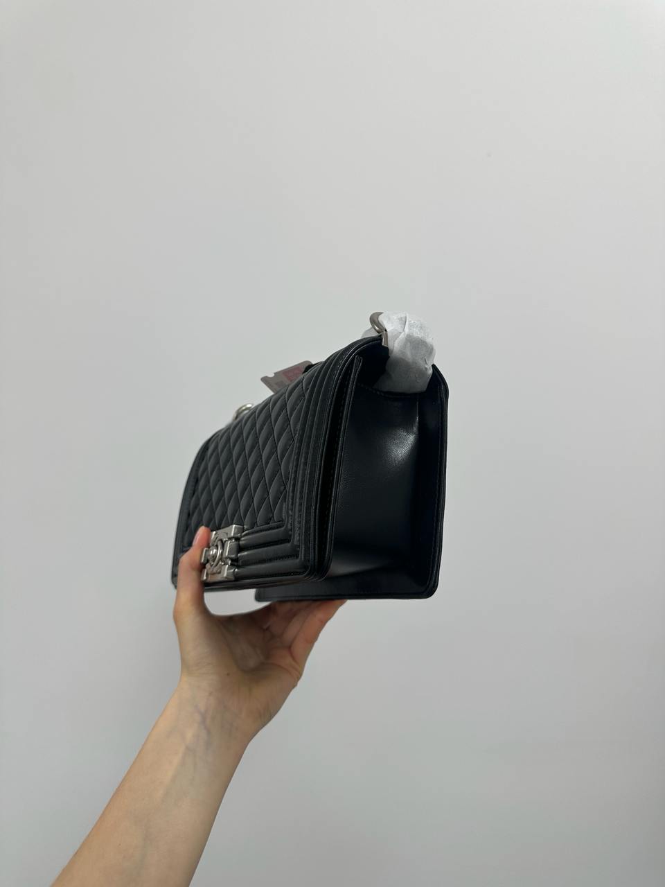 Chanel Medium Boy Black/Silver Caviar RHW Smooth Skin - 7