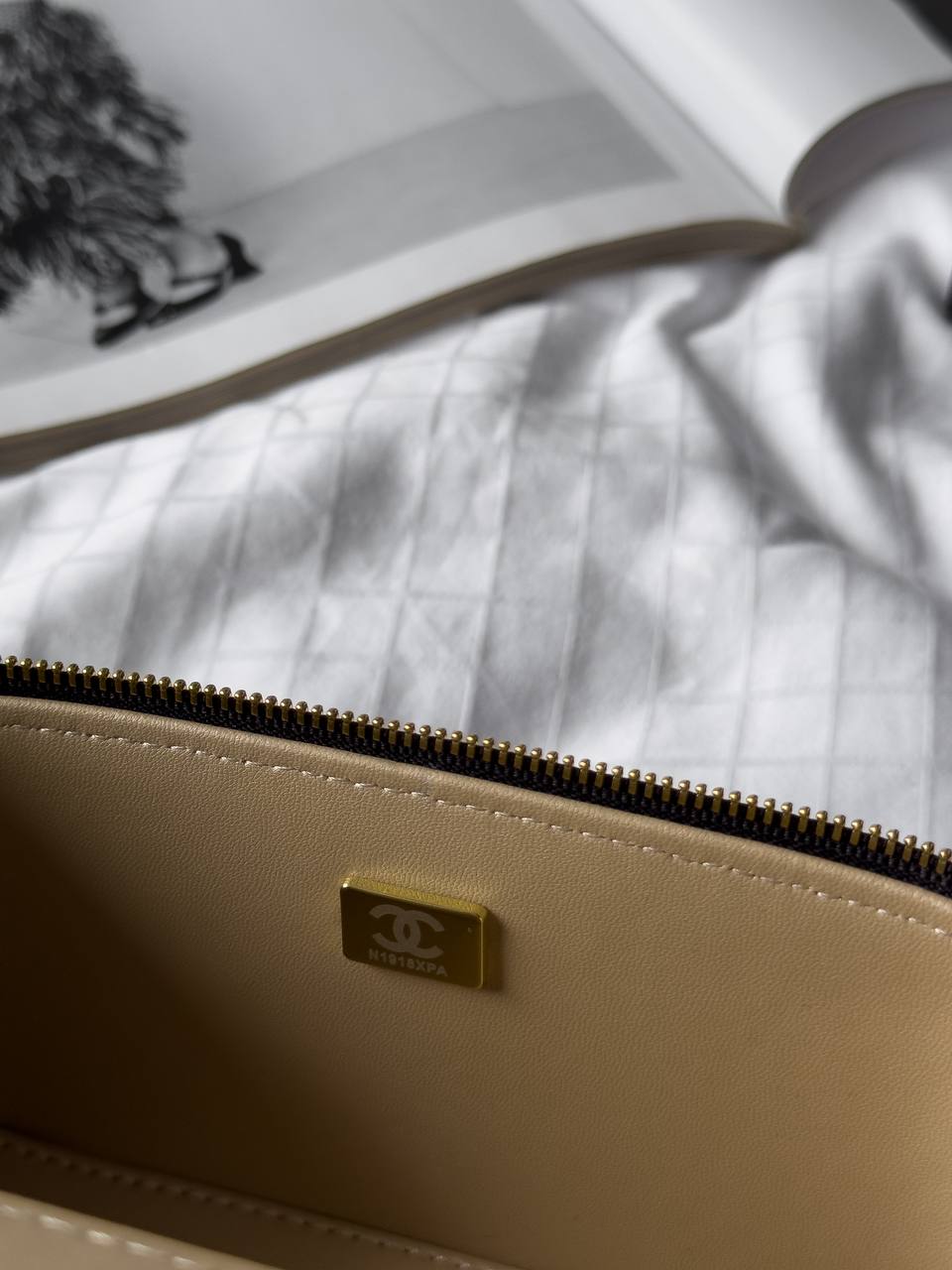 Chanel Mini Vanity Top Handle Case Black Lambskin Brushed Gold Hardware - 15