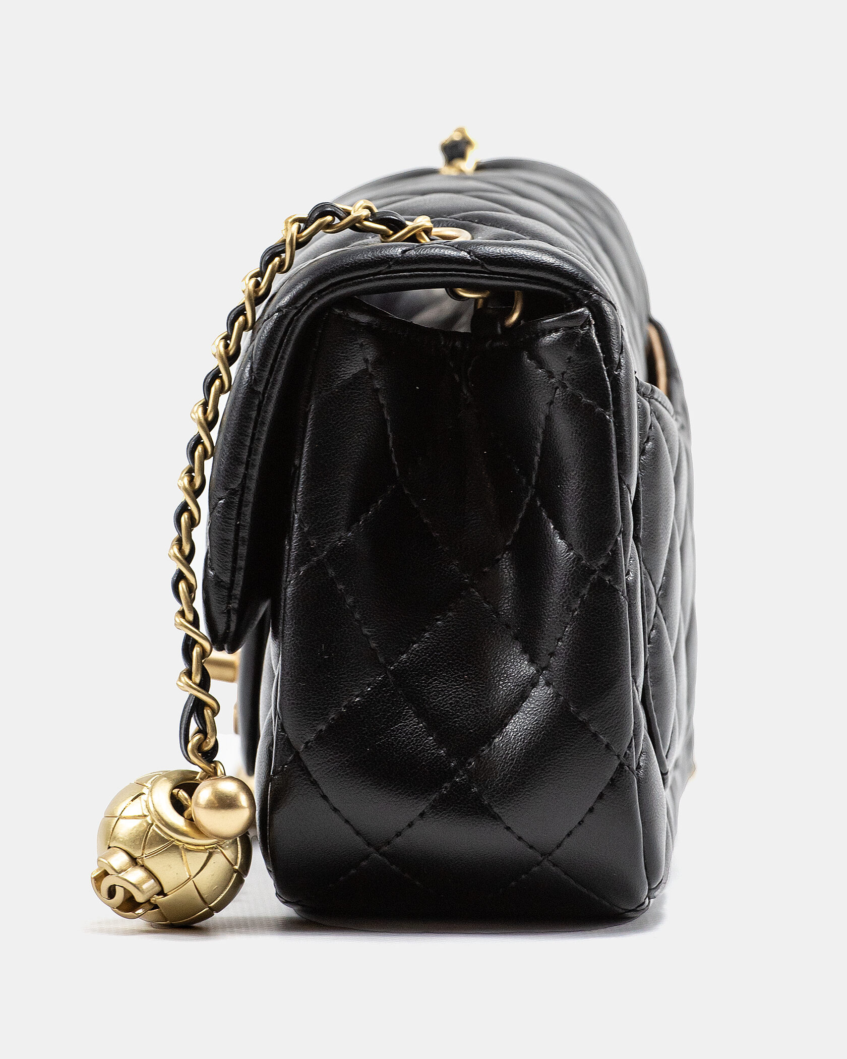 Chanel Rectangular Mini Classic Flap Bag in Black Lambskin with Gold Hardware - 8