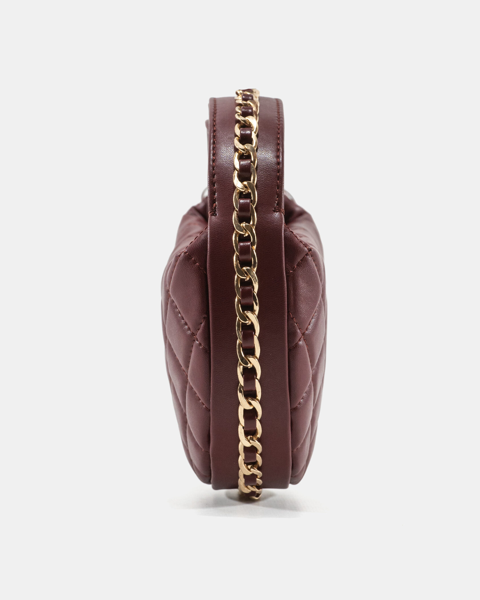 Chanel Small Hobo Bag Burgundy Lambskin with Gold-Tone Metal - 6