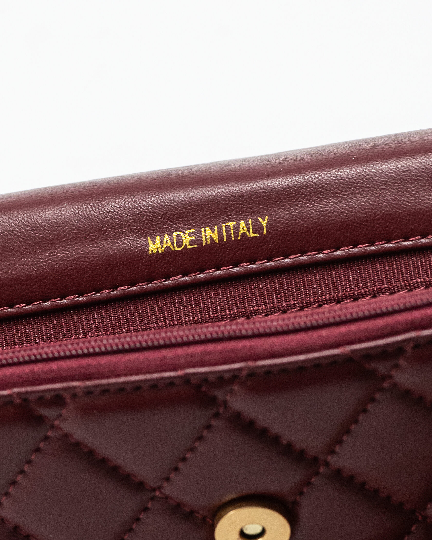 Chanel Small Perfect Fit Bag in Burgundy Lambskin - 13