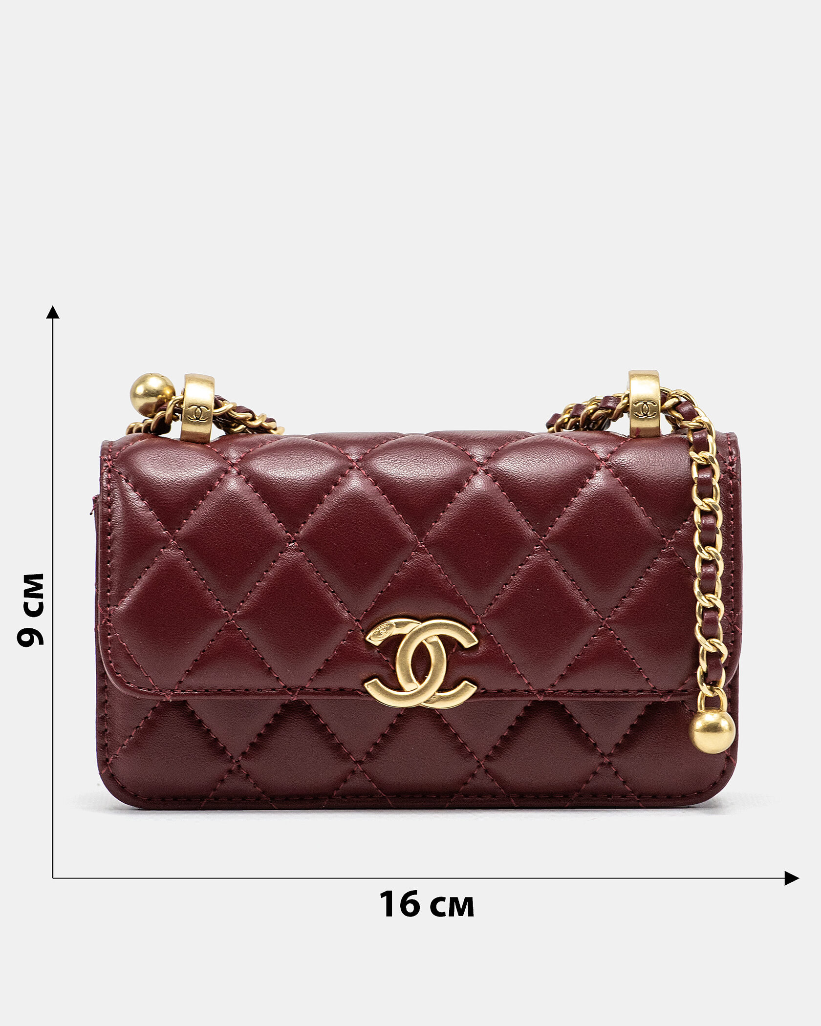 Chanel Small Perfect Fit Bag in Burgundy Lambskin - 3