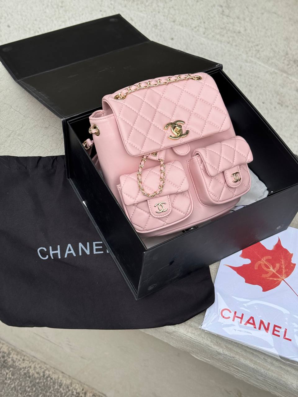 Chanel Two-Pocket Duma Backpack Pink - 2
