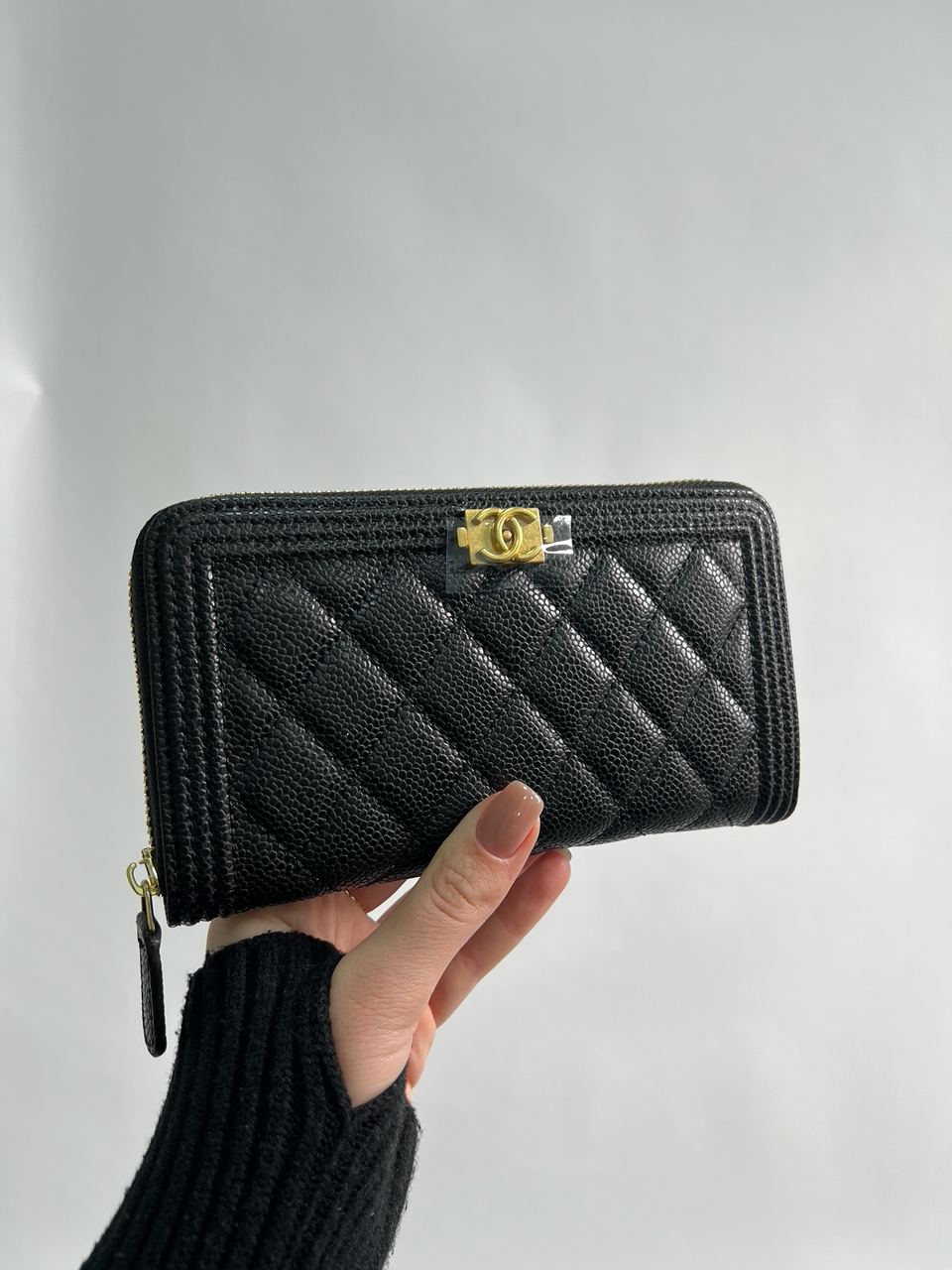 Chanel Wallet Boy Black/Gold - 7