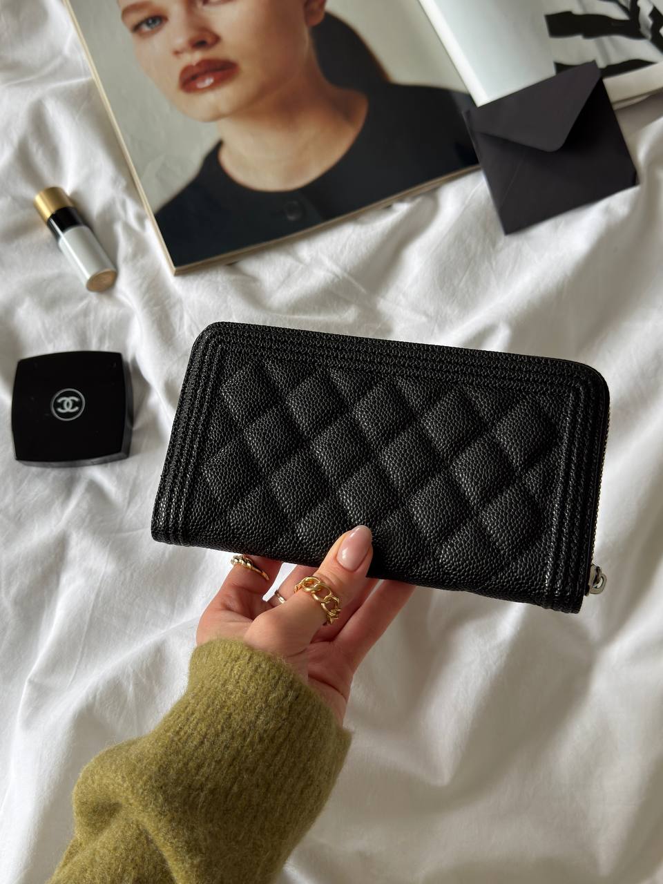Chanel Wallet Boy Black/Silver - 4