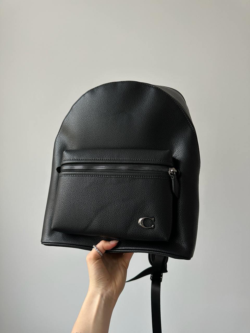 Charter Backpack in Pebble Leather Black - 3