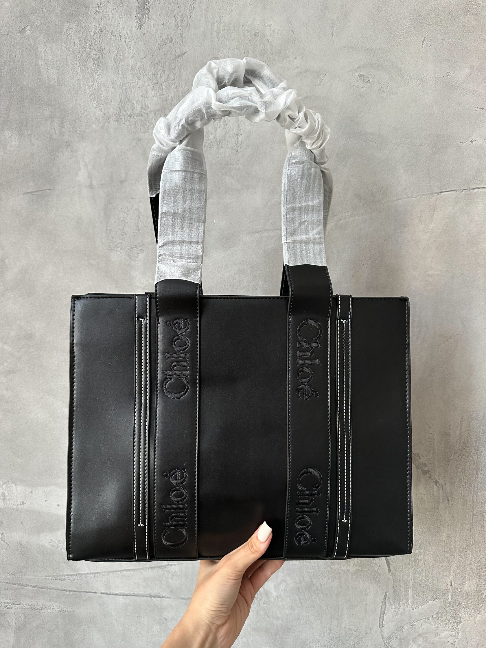 Chloe Shopper Woody Tote Bag - 4