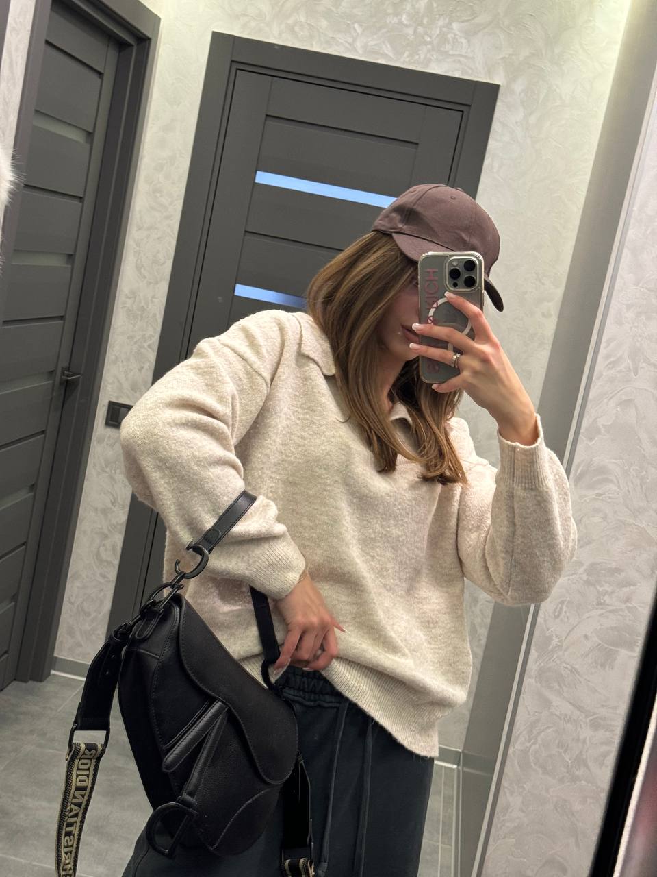 Chrisitan Dior Saddle Bag Black Ultramatte Calfskin Handbag - 2