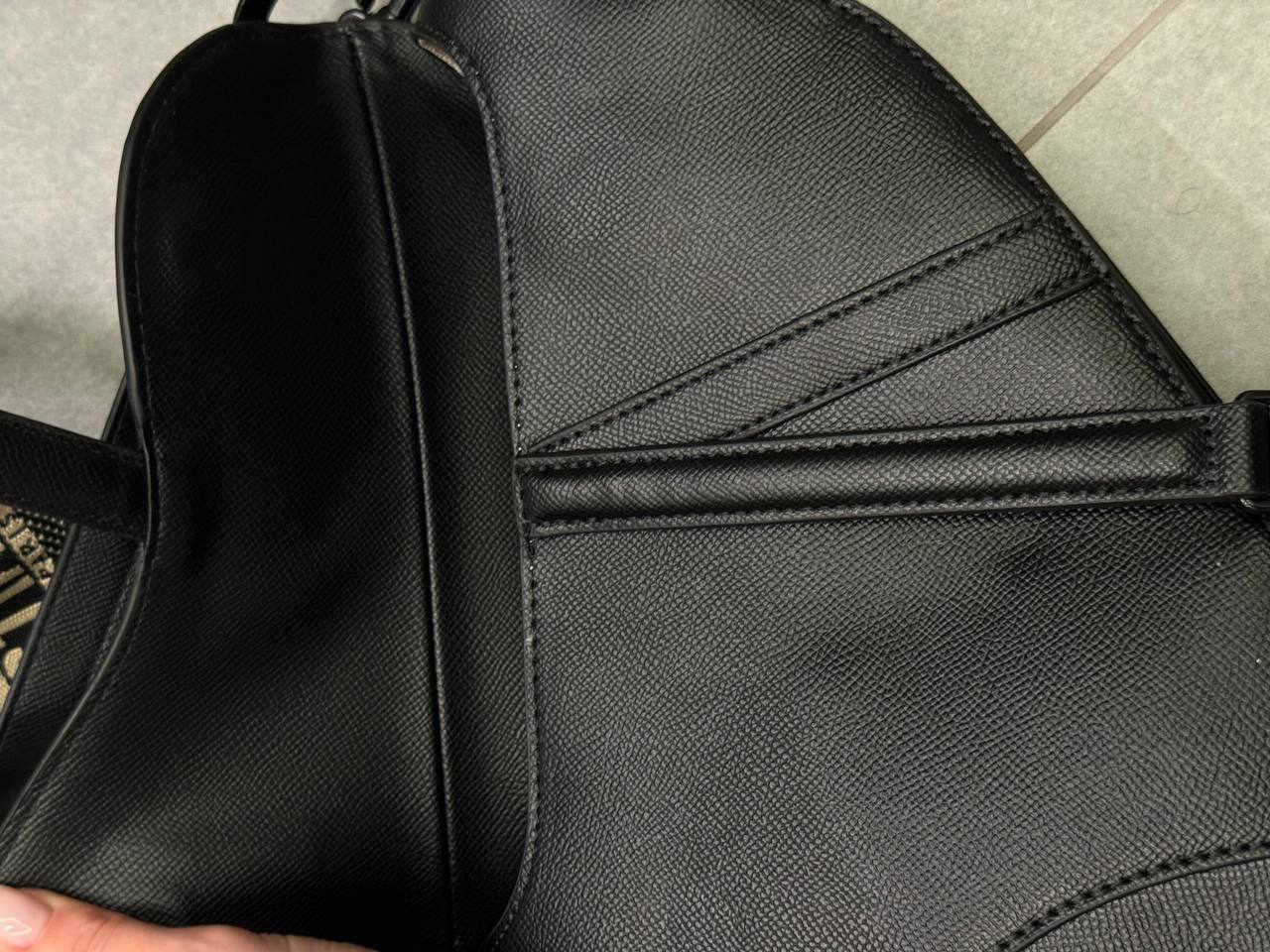 Chrisitan Dior Saddle Bag Black Ultramatte Calfskin Handbag - 7