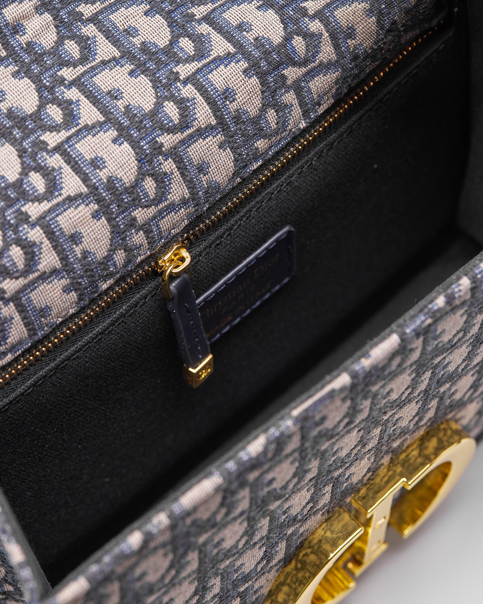 Christian Dior 30 Montaigne Chain Bag Blue Dior Oblique Jacquard - 20