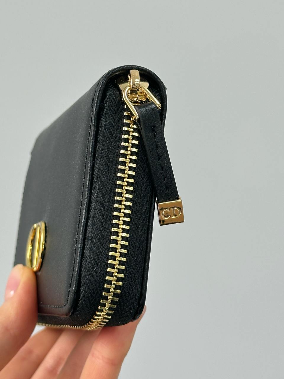 Christian Dior 30 Montaigne Dahlia Zipped Coin Purse in Black - 9