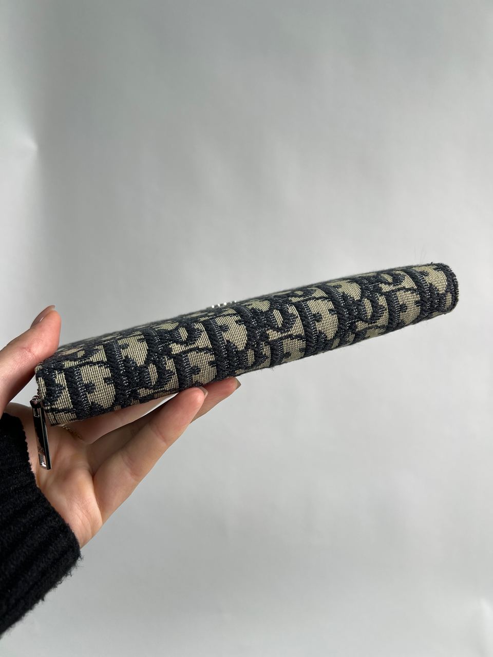 Christian Dior 30 Montaigne Wallet Blue Oblique Jacquard - 13