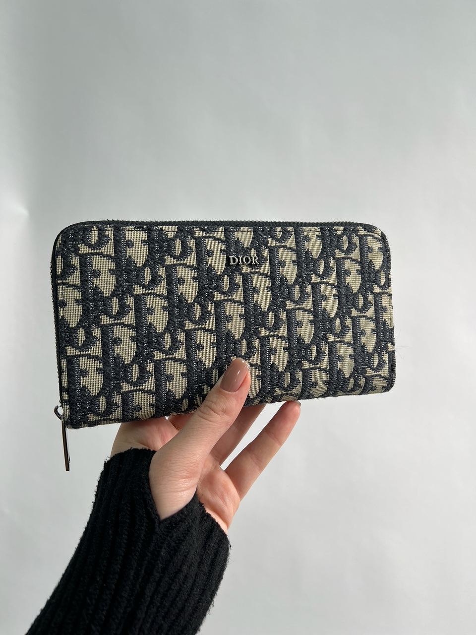 Christian Dior 30 Montaigne Wallet Blue Oblique Jacquard - 6