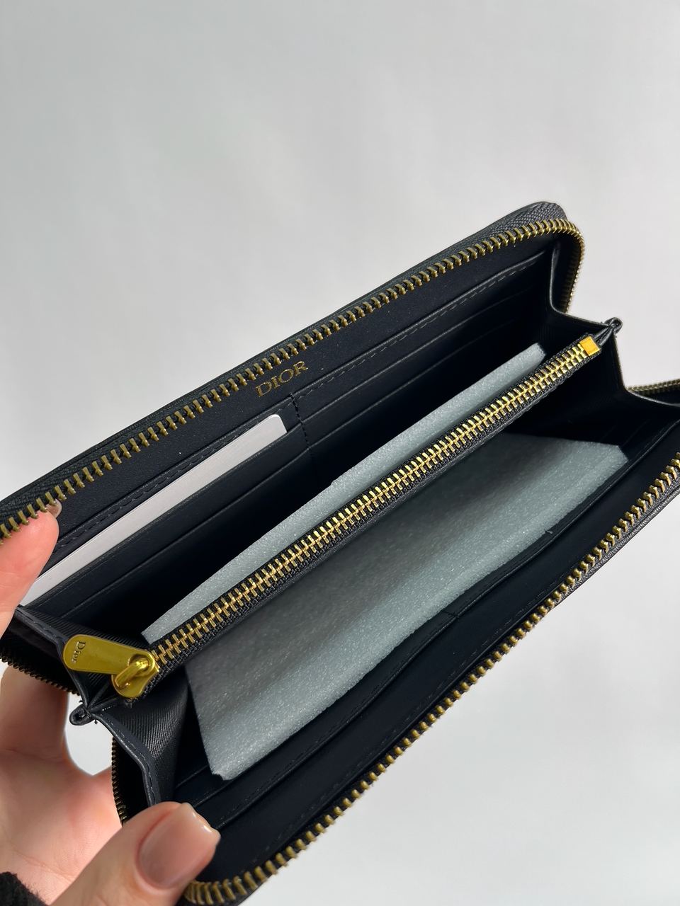 Christian Dior 30 Montaigne Wallet Blue Oblique Jacquard - 13