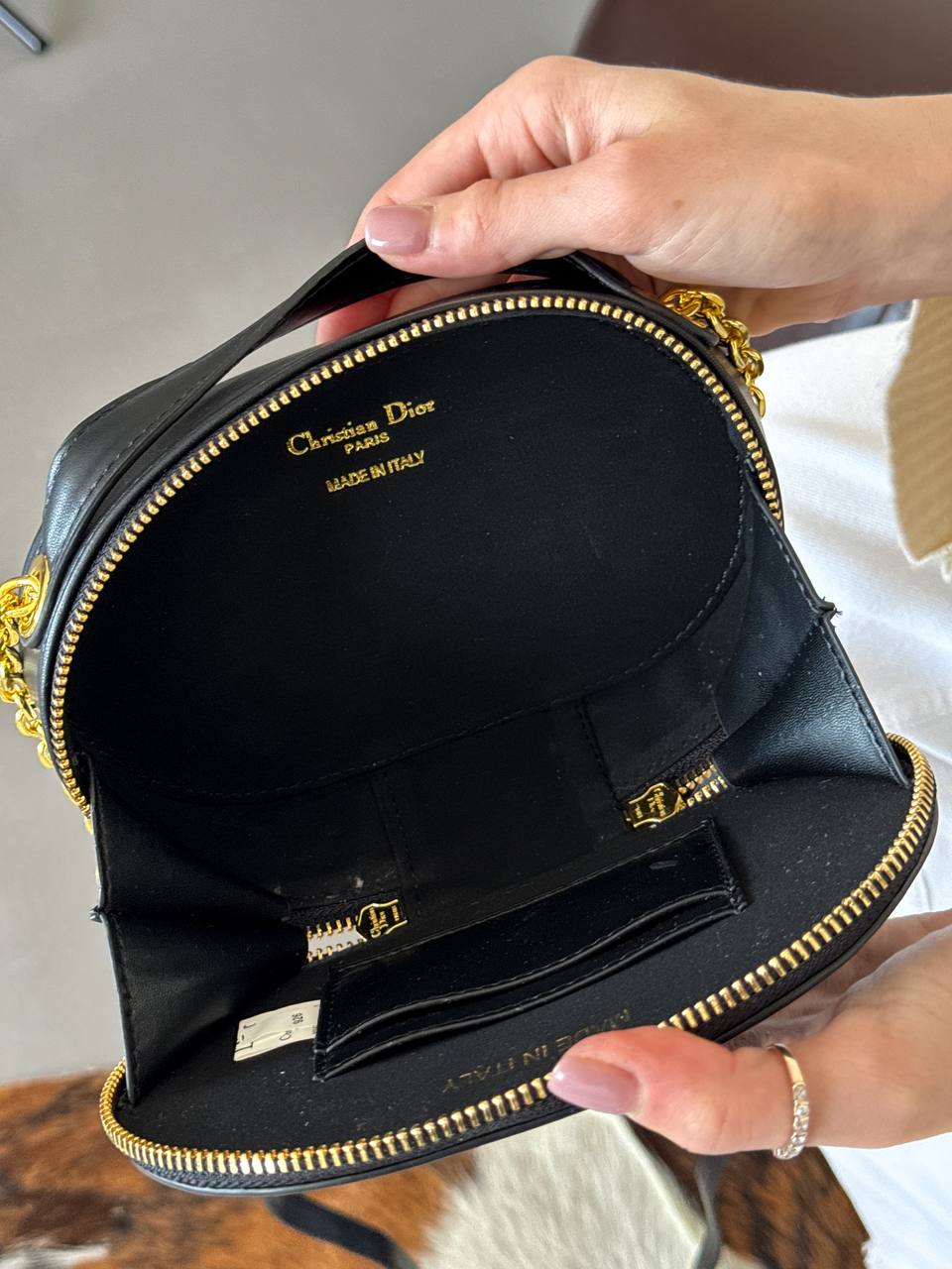 Christian Dior CD Signature Oval Camera Bag in Black - 5