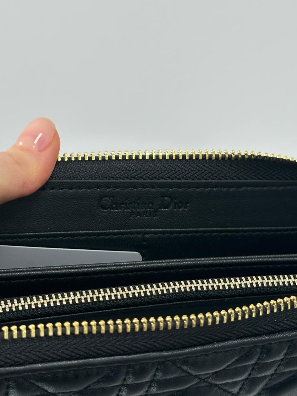 Christian Dior Lady Dior Voyageur Wallet Black - 13