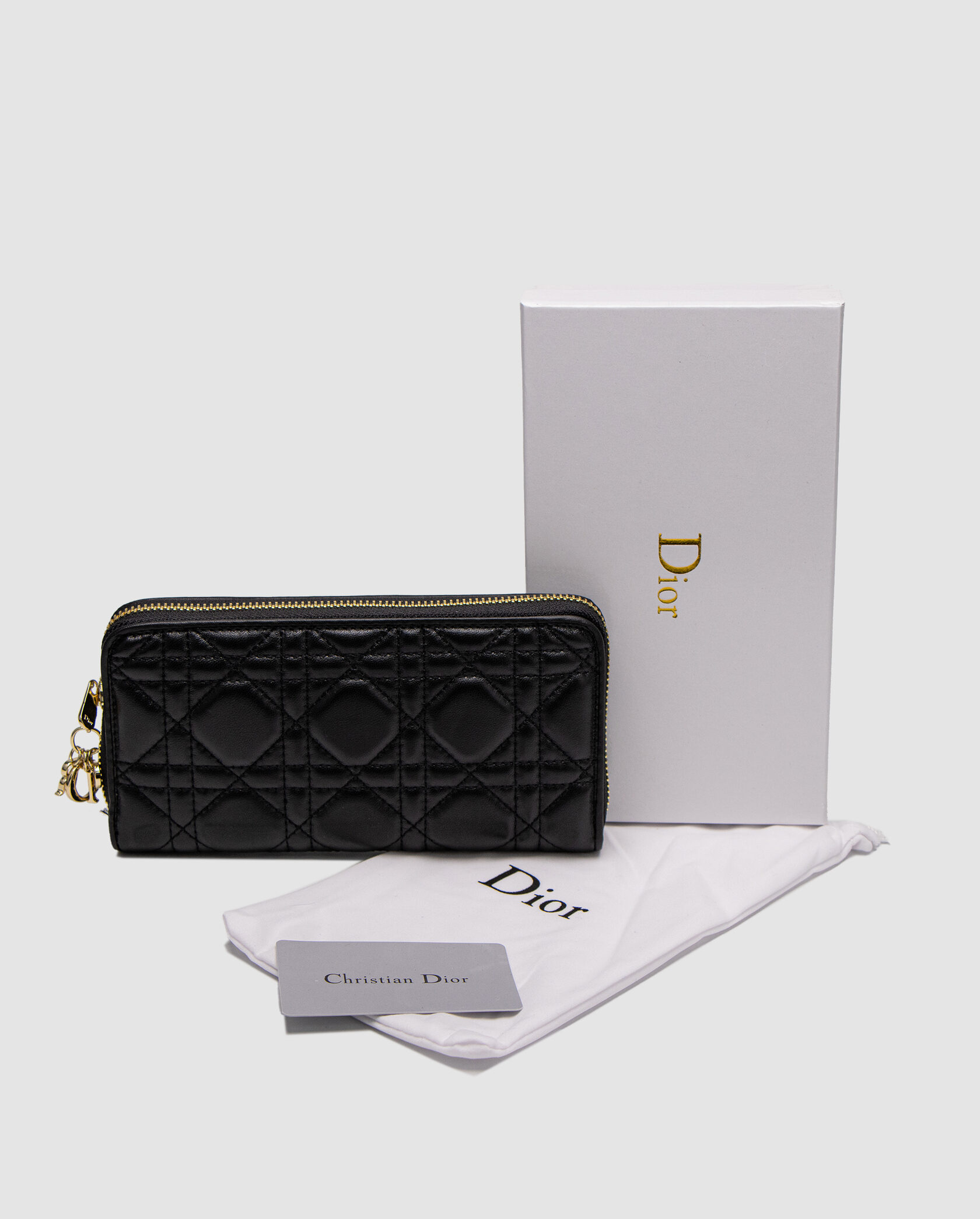 Christian Dior Lady Dior Voyageur Wallet Black - 2