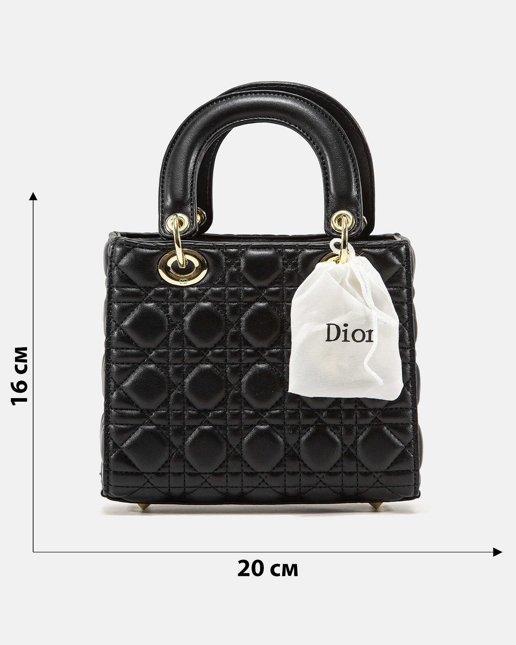 Christian Dior Lady Mini Black/Gold - 3