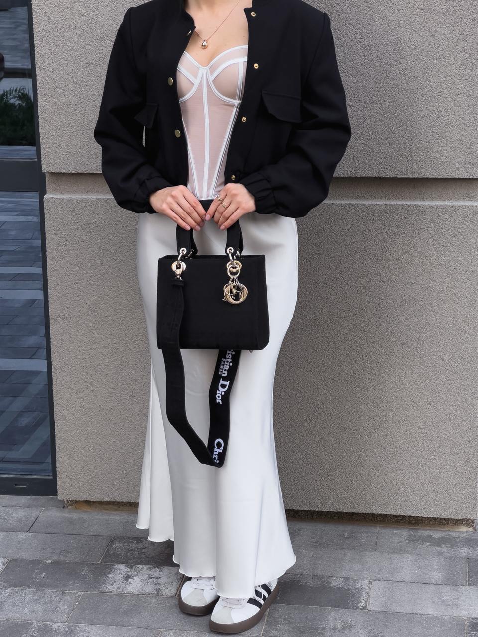 Christian Dior Latte Ultramatte Cannage Calfskin Mini Lady Dior Black - 9