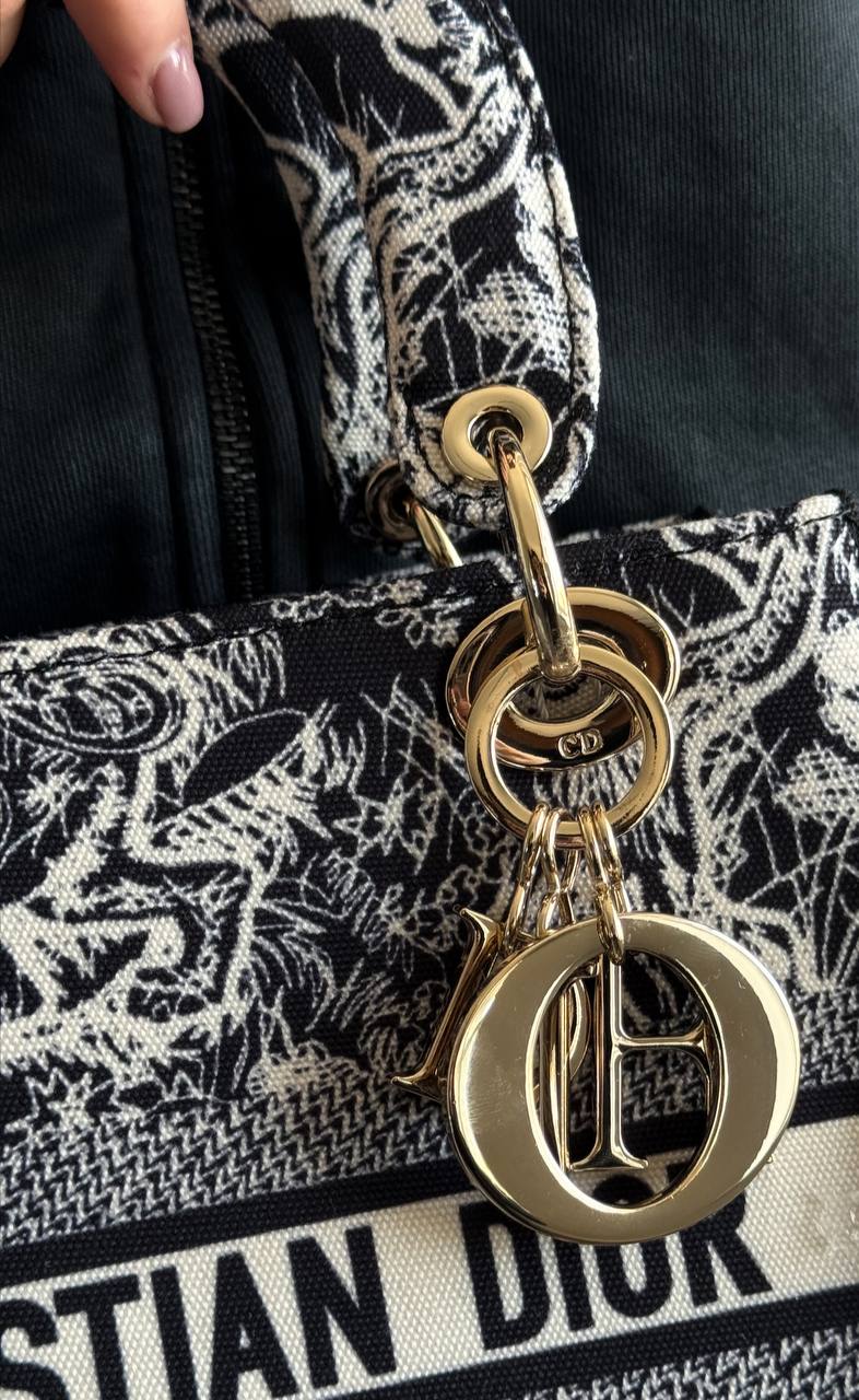 Christian Dior Medium Lady D-Lite Bag Blue - 6