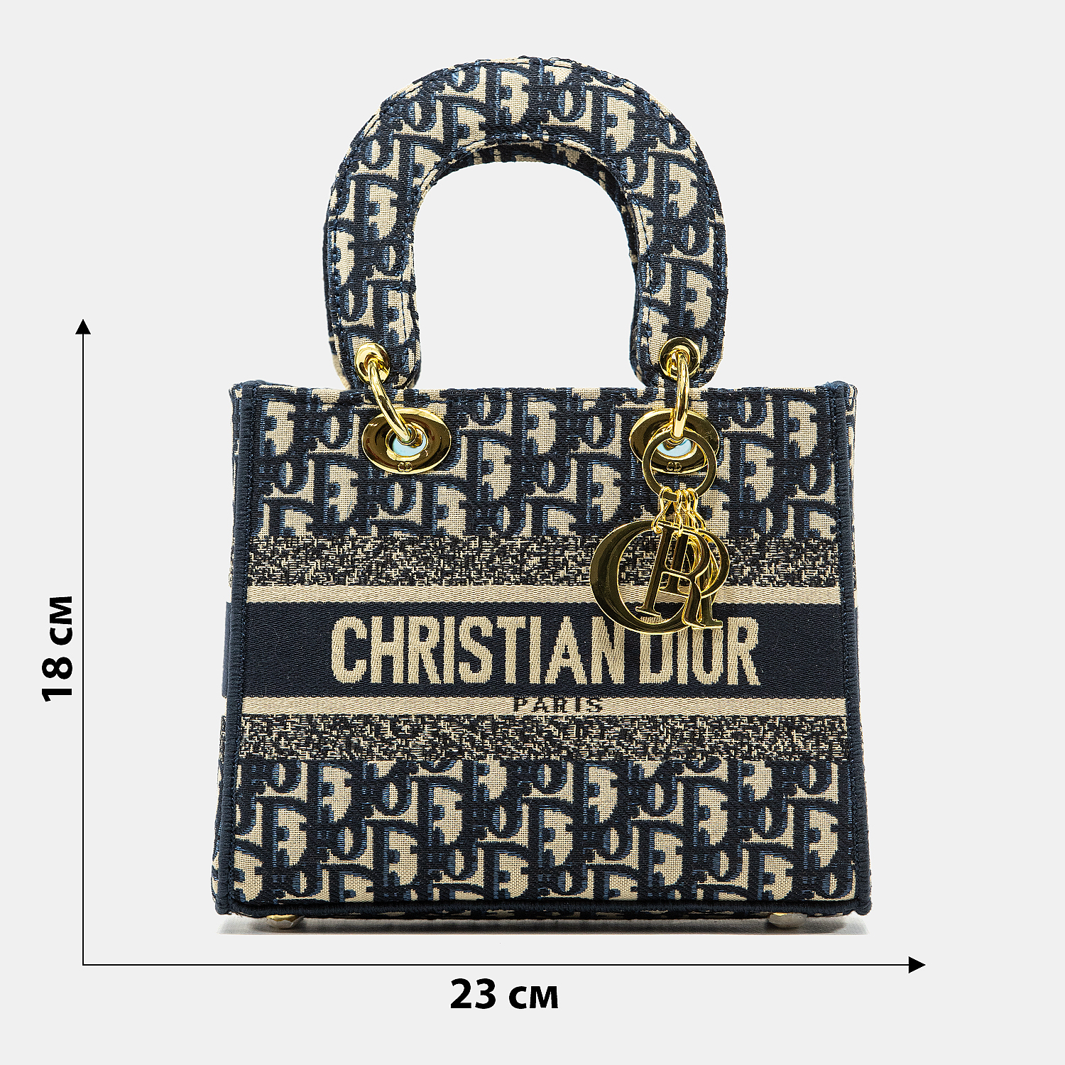 Christian Dior Medium Lady D-Lite Bag Blue - 3