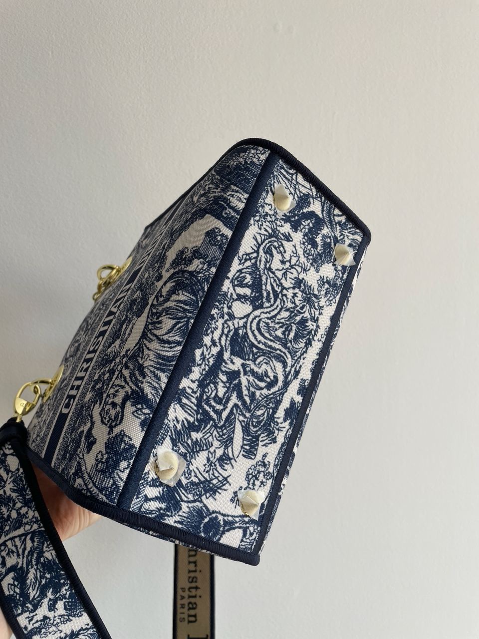 Christian Dior Medium Lady D-Lite Bag Blue/White - 21