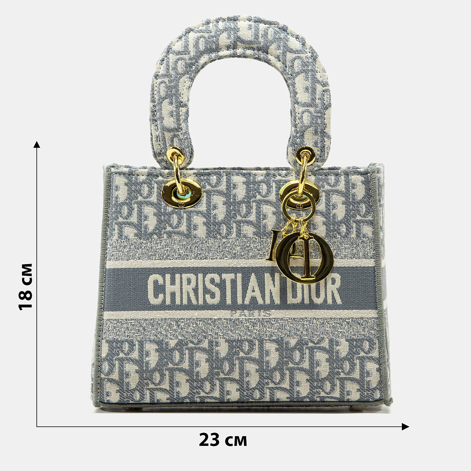 Christian Dior Medium Lady D-Lite Bag Grey - 3