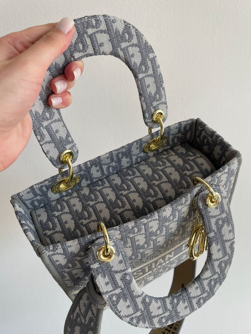 Christian Dior Medium Lady D-Lite Bag Grey - 19