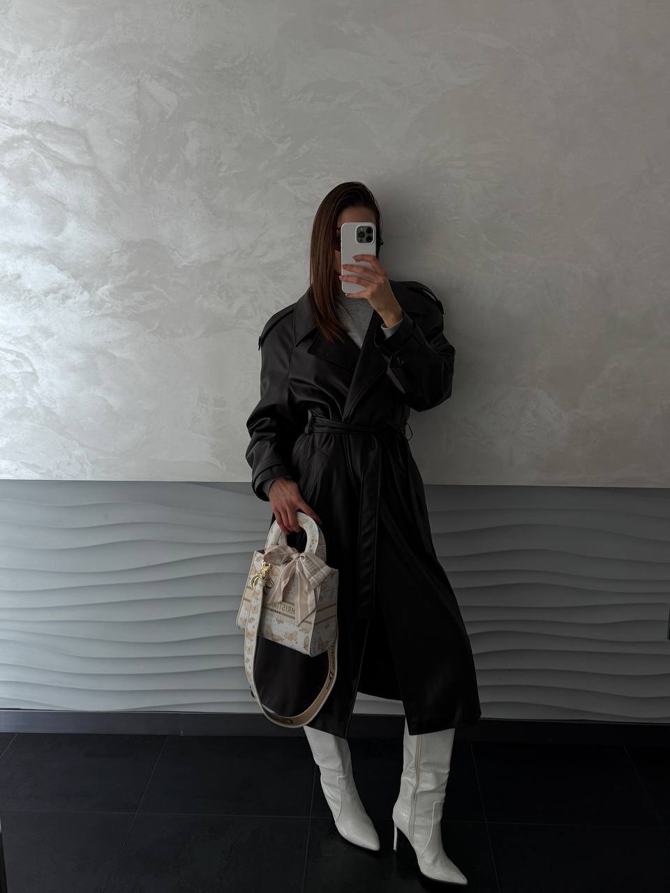 Christian Dior Medium Lady Dior Butterfly Embroidered Canvas Bag in Off-White/Beige - 8