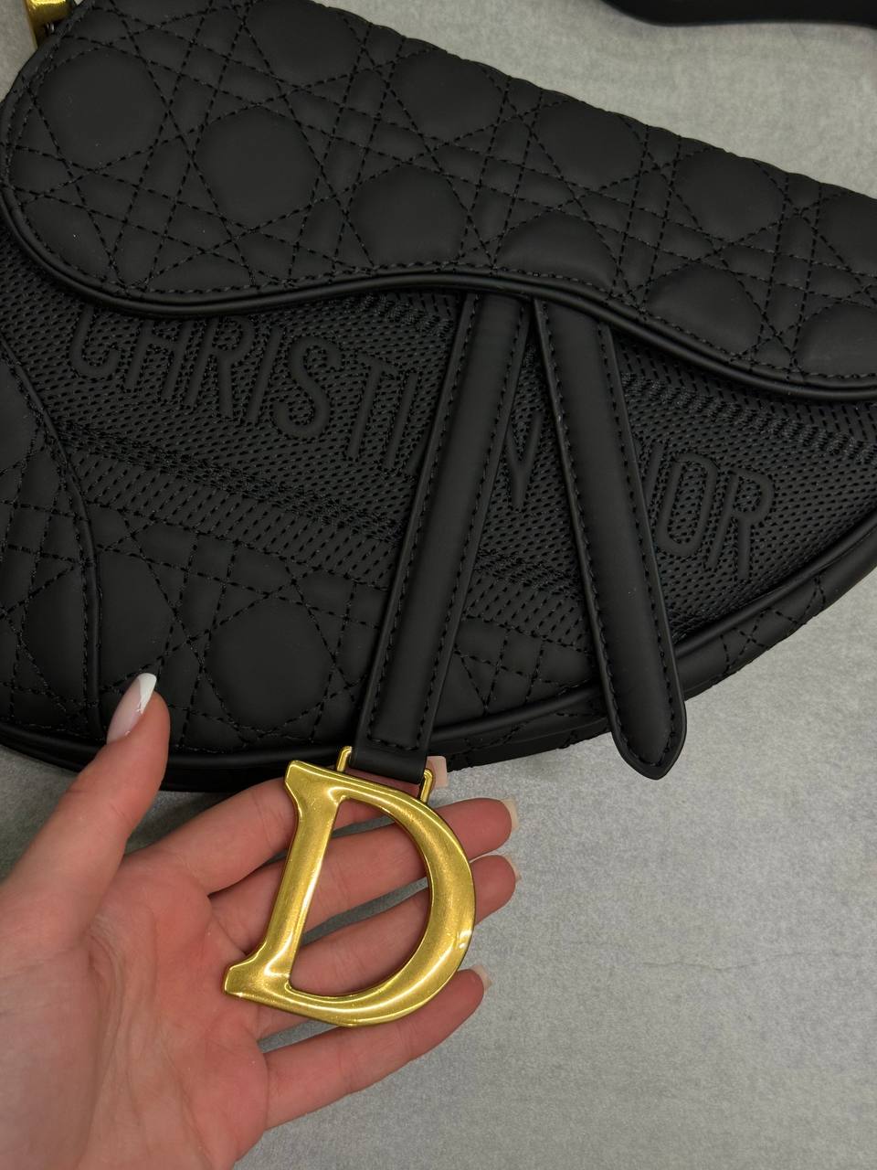 Christian Dior Saddle Bag in Ultra Matte Black - 3