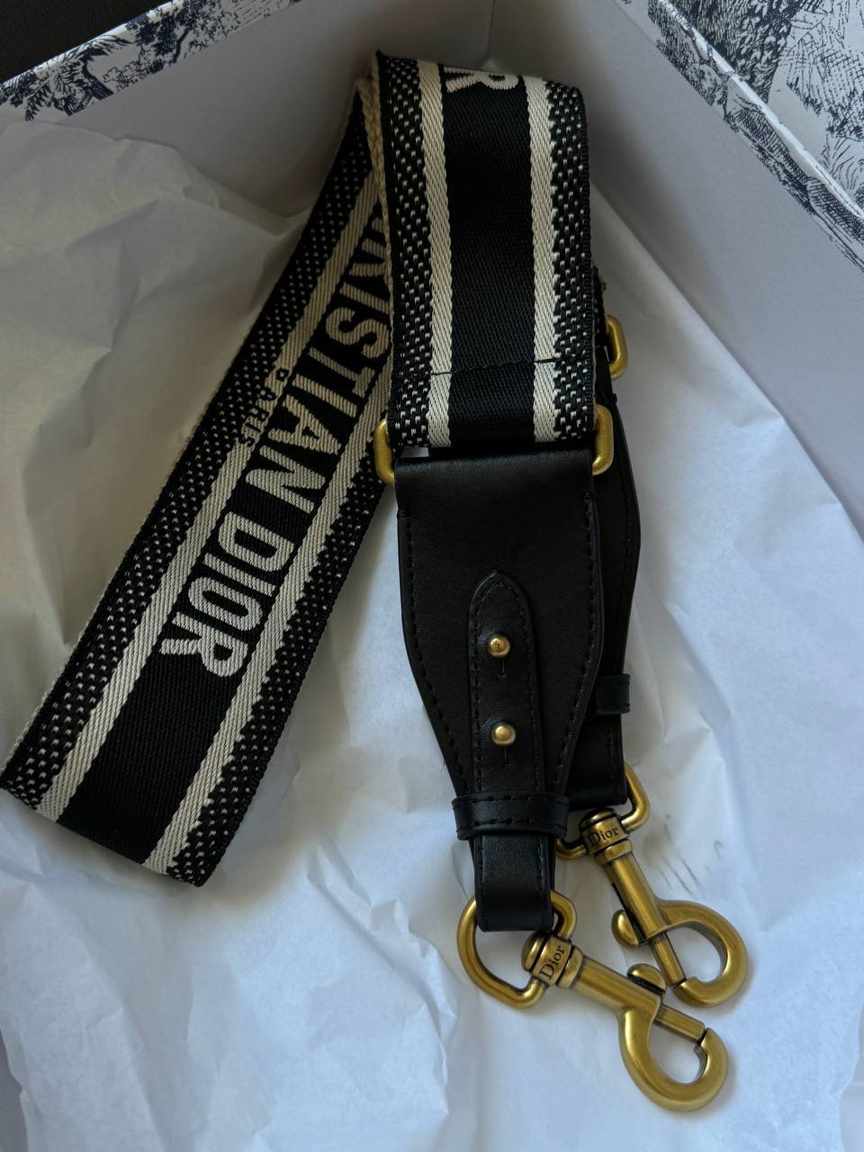 Christian Dior Saddle Bag With Strap Black - 6