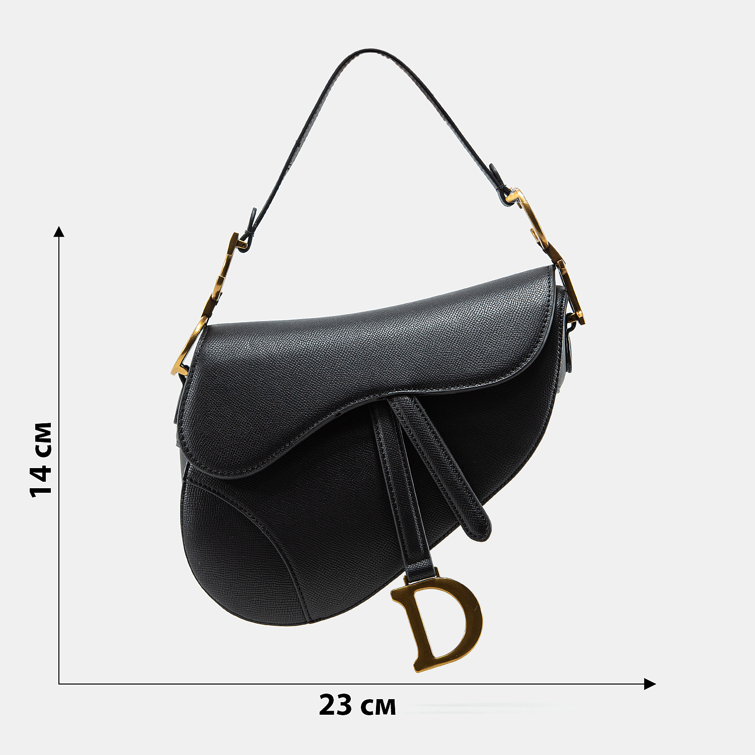 Christian Dior Saddle Bag With Strap Black - 3