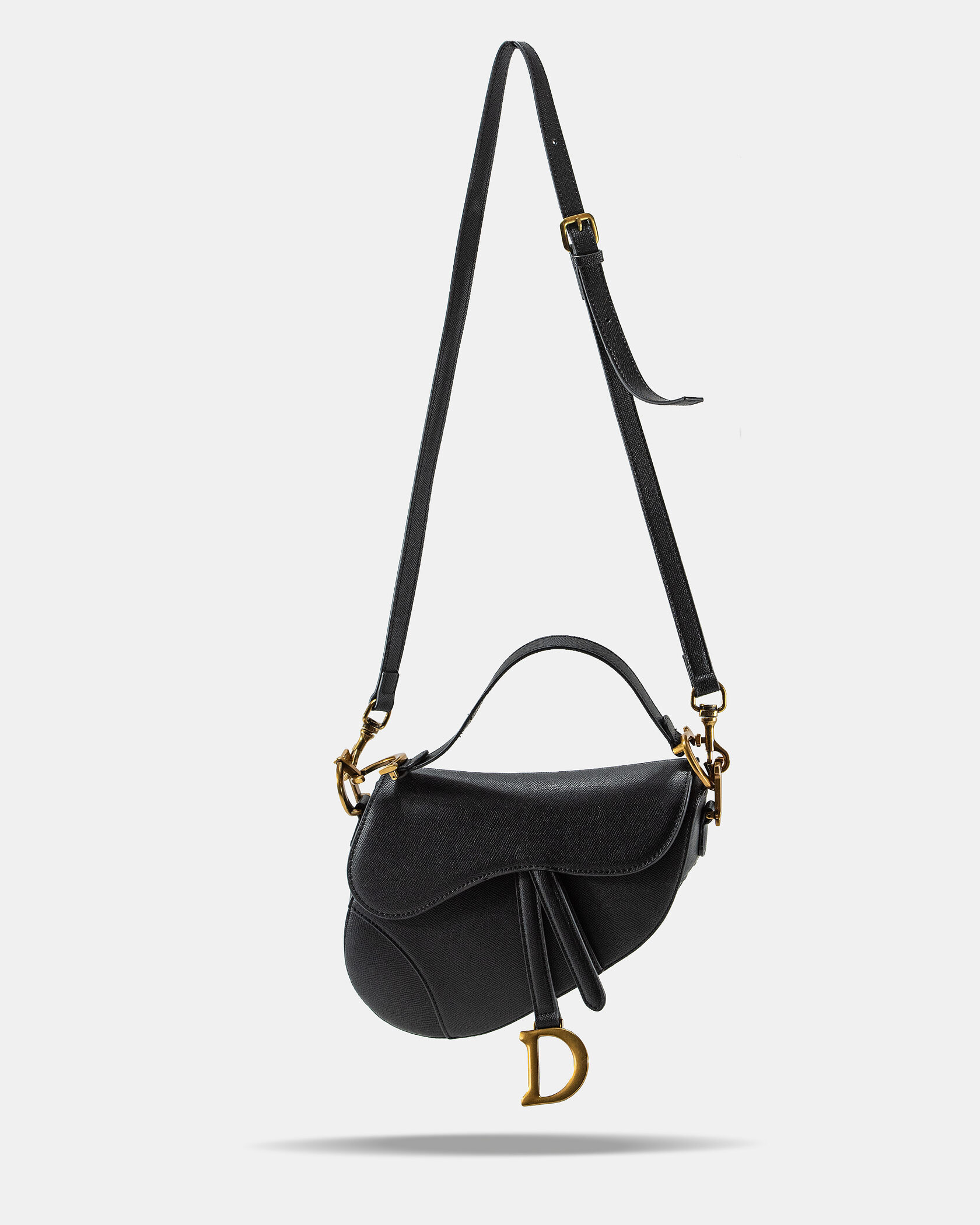 Christian Dior Saddle Bag With Strap Black - 4