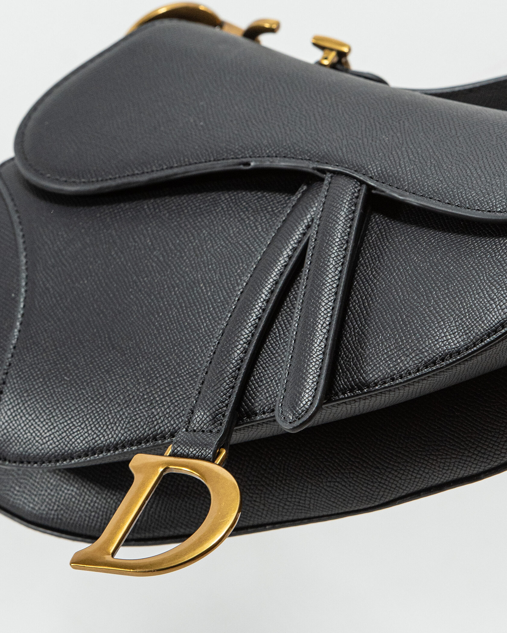 Christian Dior Saddle Bag With Strap Black - 6