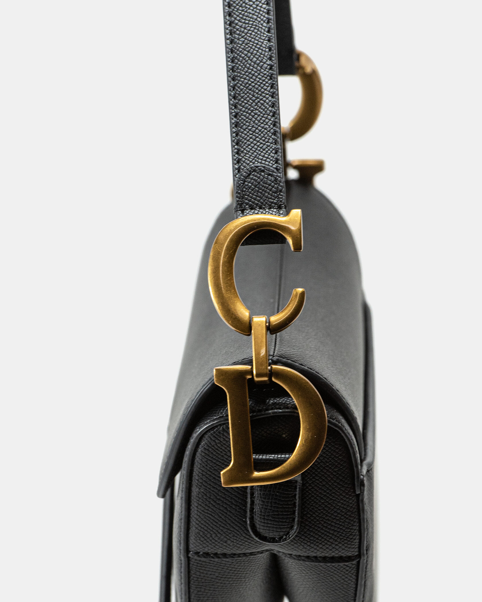 Christian Dior Saddle Bag With Strap Black - 7