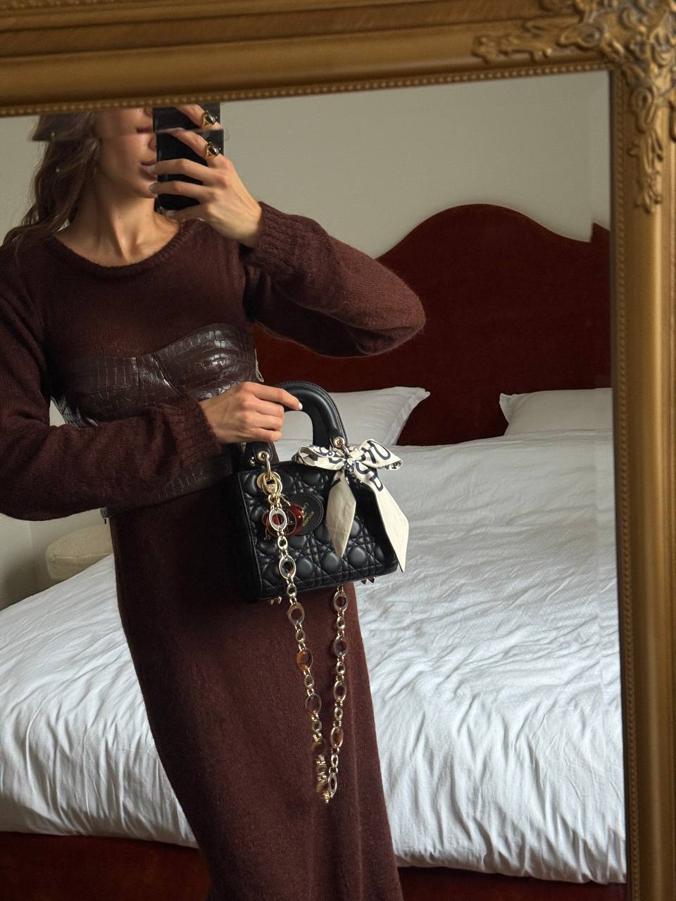 Christian Dior Small Lady Dior Black/Gold - 3