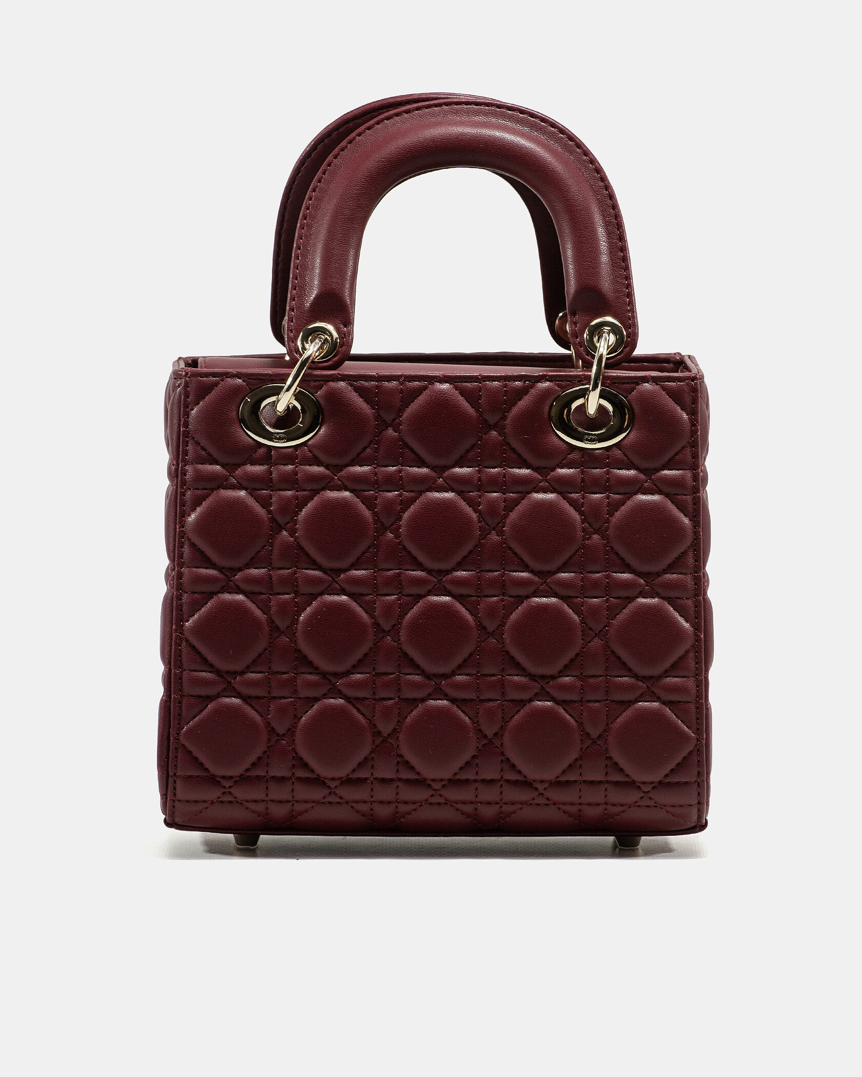 Christian Dior Small Lady Dior My ABCDIOR Bag Burgundy - 11