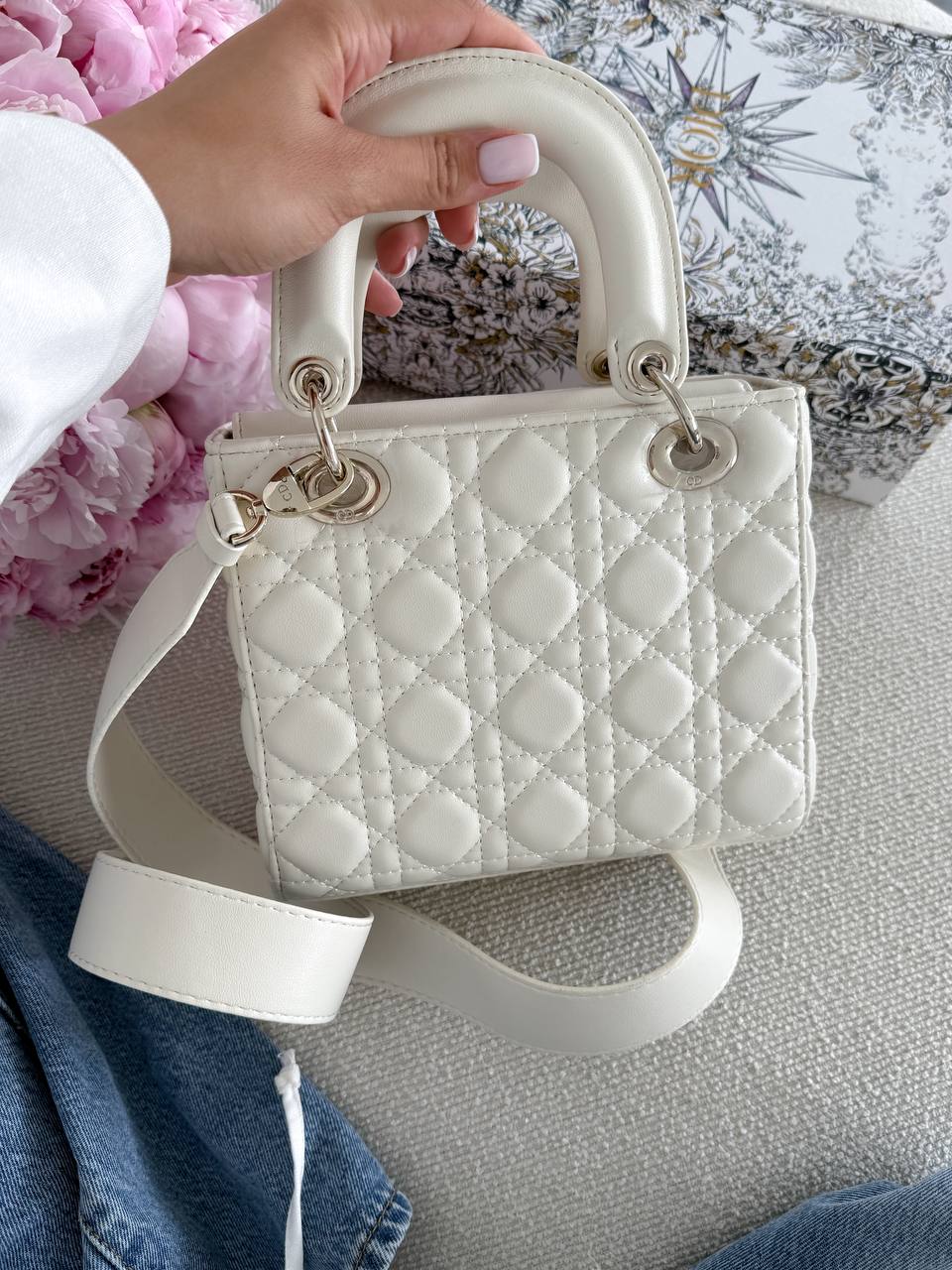 Christian Dior Small Lady Dior My ABCDIOR Bag Milk - 17