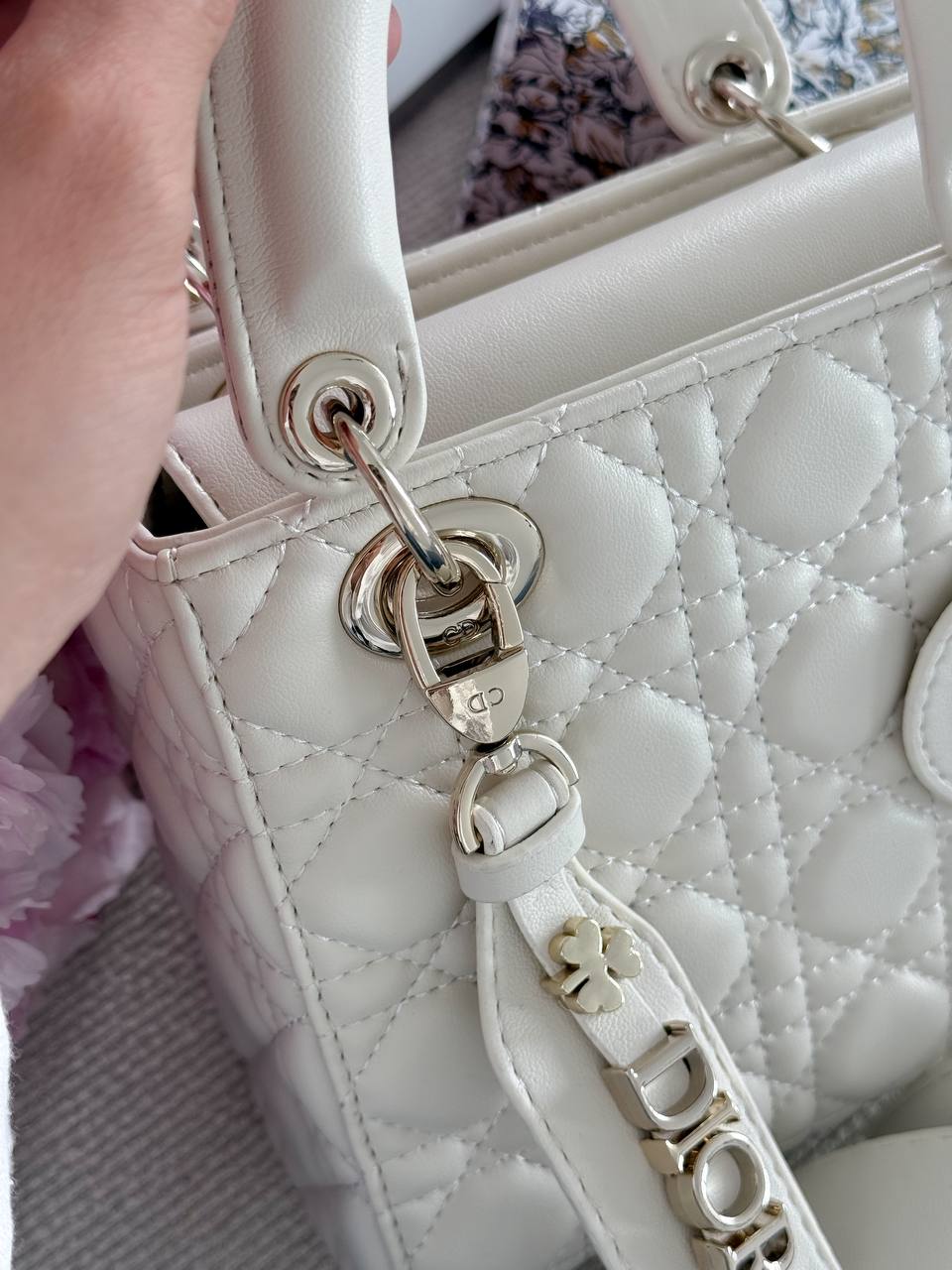 Christian Dior Small Lady Dior My ABCDIOR Bag Milk - 9