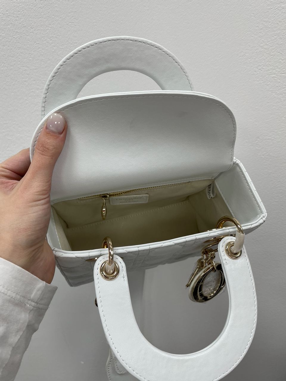 Christian Dior Small Lady Dior My ABCDIOR Bag White - 14