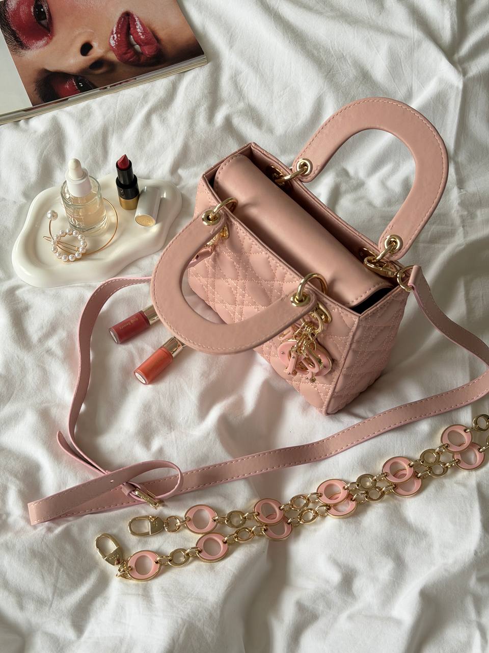 Christian Dior Small Lady Dior Pink - 12