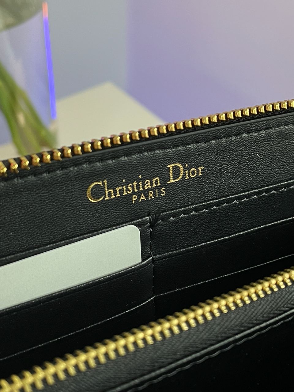 Christian Dior Wallet Blue Oblique Jacquard Blue - 14