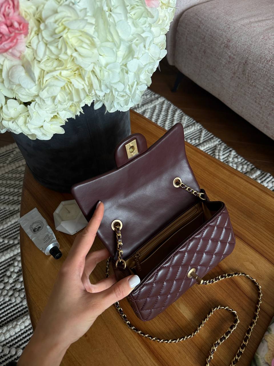 Classic 1.55 Small Single Flap in burgundy - 8