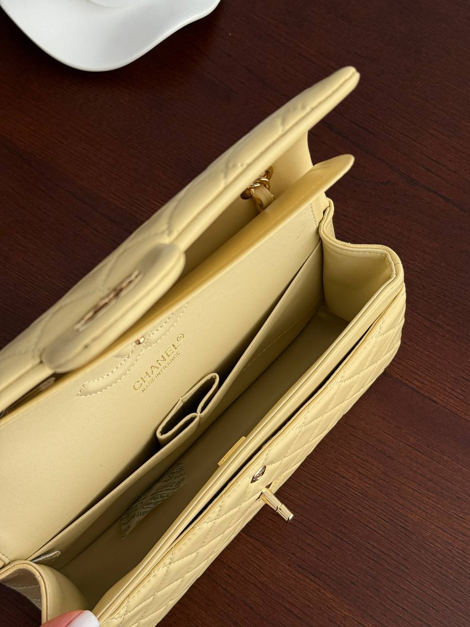 Classic Medium Double Flap Bag Yellow - 9