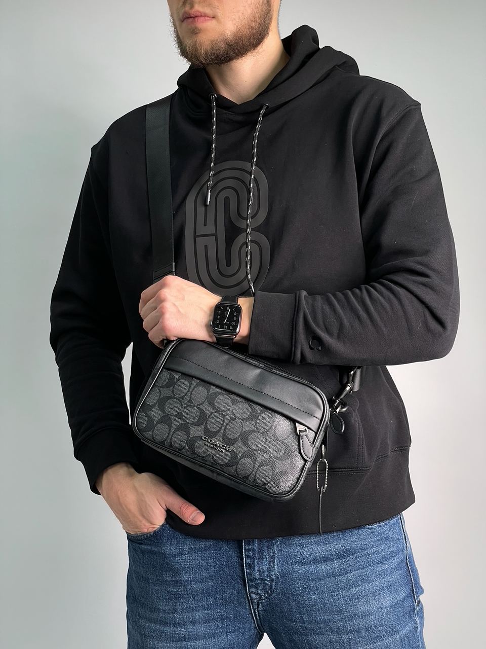 Coach Academy Crossbody Signature Canvas Blue - 7