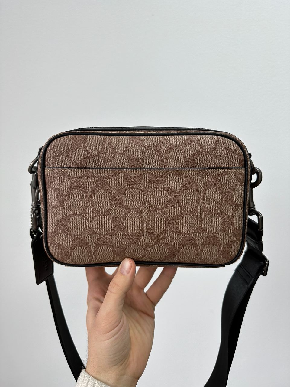 Coach Academy Crossbody Signature Canvas Khaki - 12